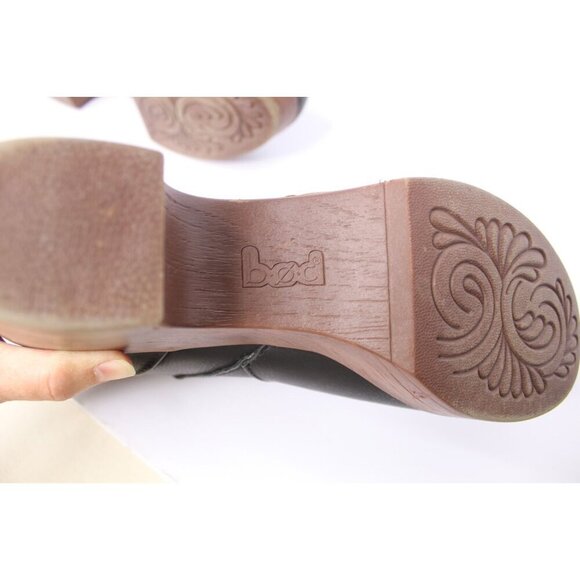 B.O.C. Chelsea Platform Ankle Women's 10 M Faux Black Leather Block Heel Zipper - Picture 11 of 12